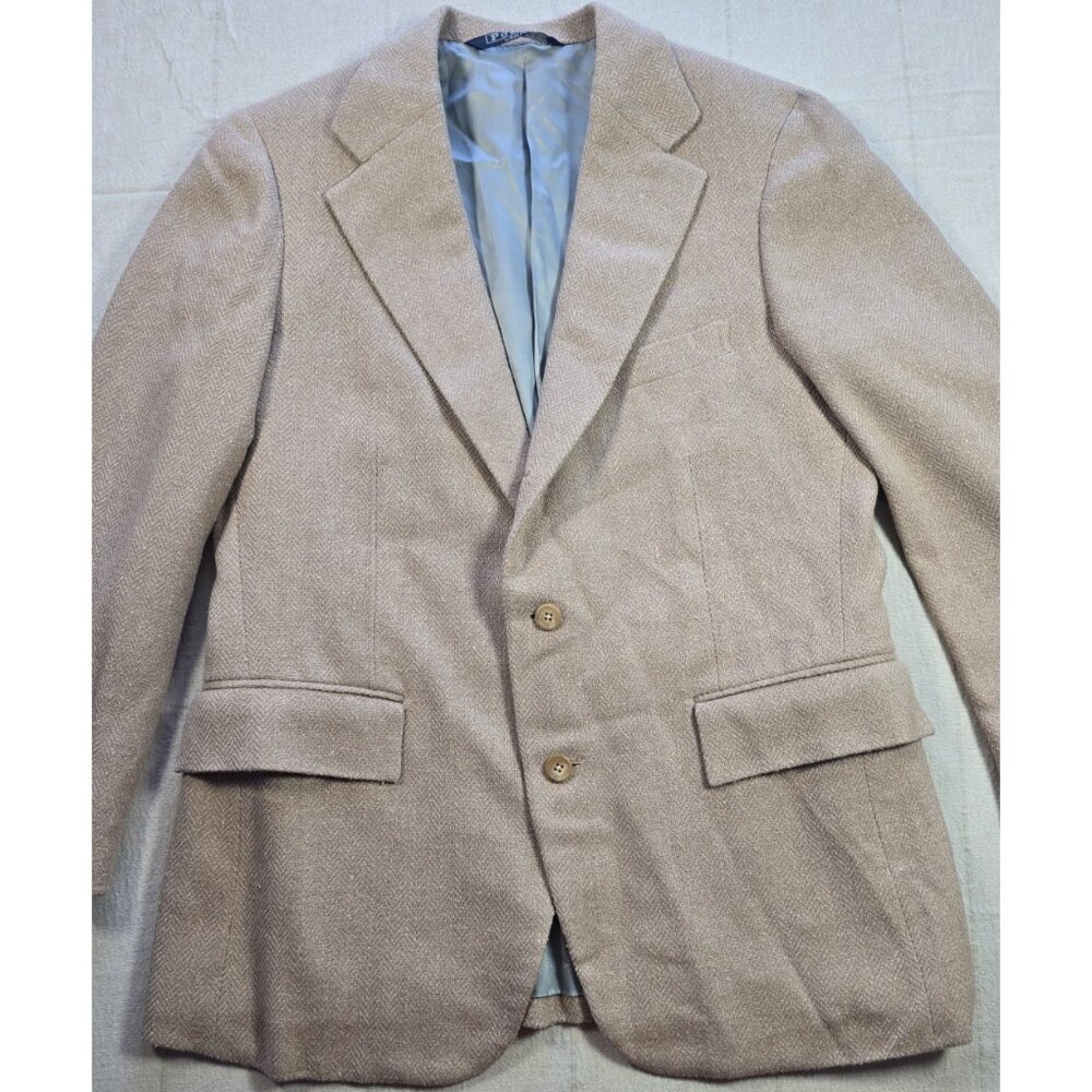 Polo Ralph Lauren Camel Hair Blazer 42R Wool USA Made Union Single Breasted